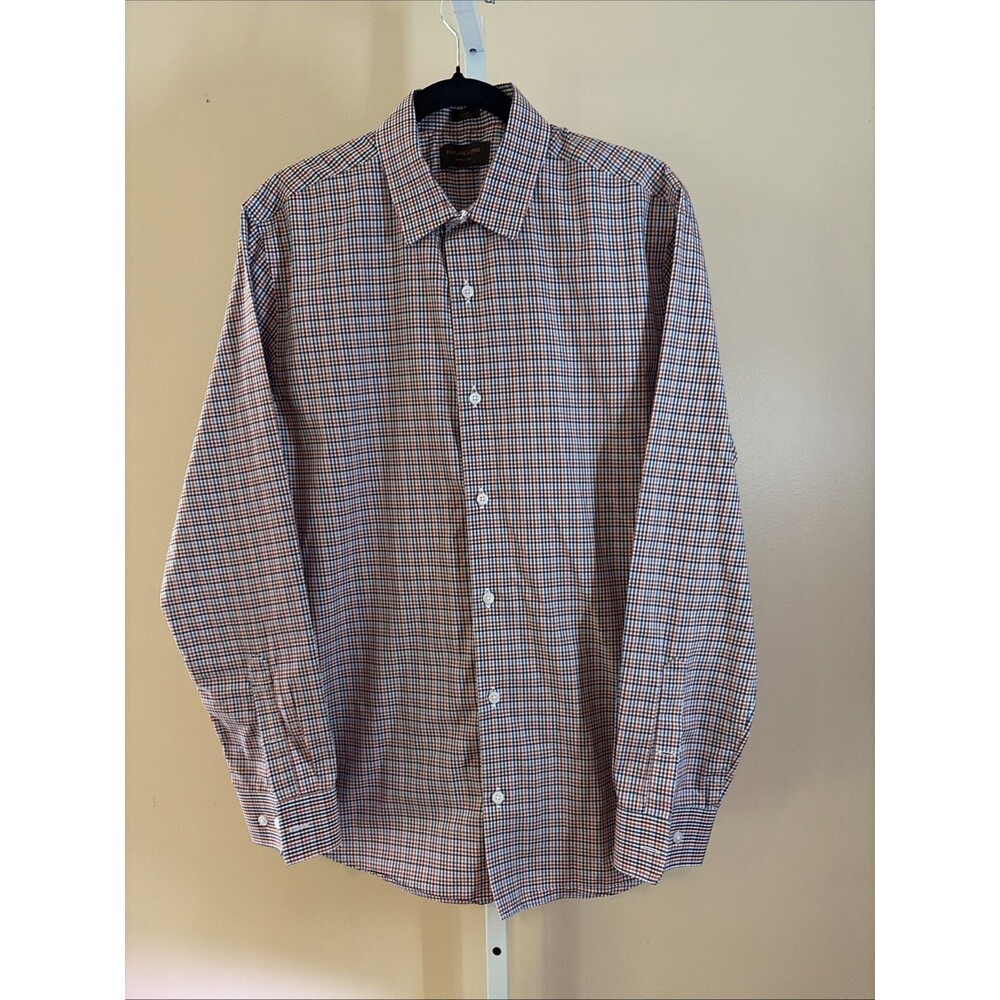 Fairlane & Sons Mens Size L Multicolor Plaid Men Long Sleeve Shirt Regular Fit